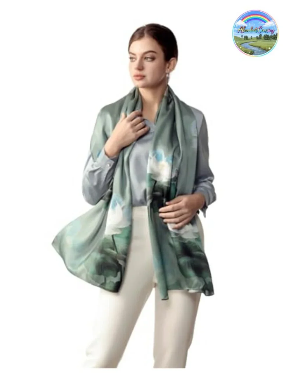 100% Mulberry Silk Scarf for Women, Long Wrap, 68 x 21 Inches